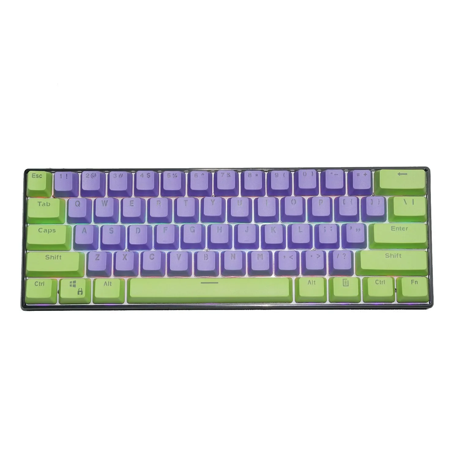 61 68-key backlit wired real mechanical keyboard blue and red axis cross-border Amazon
