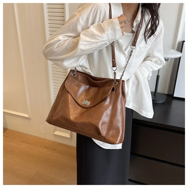 Pu Leather Female Handbags Shoulder Shopper Bag for Women 2024 Large Ladies Tote Bag Korean Fashion Luxury Designer Big Silver