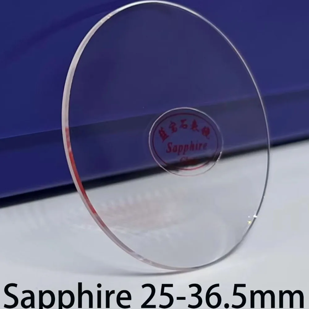 Flat sapphire watch mirror surface 25-36.5mm thickness 0.8-3.0mm watch glass lens mask accessories