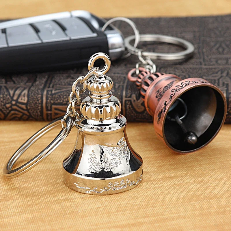 Christmas Clock Metal Keychain Novel Auspicious Retro Phoenix Bronze Ethnic Style Wealth Backpack Accessories Exquisite Unique