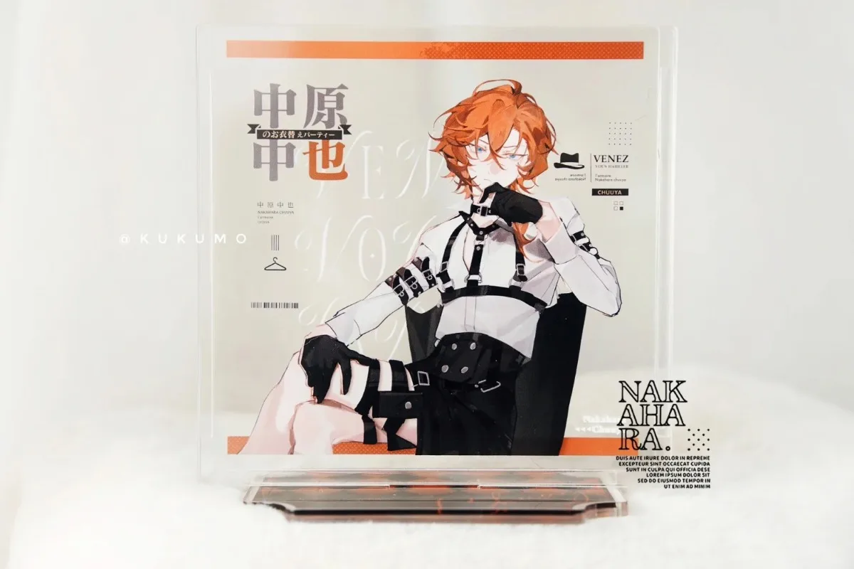 Nakahara Chuya Figures Acrylic Stand Replacement clothes card Anime Action Figure Ornament Model Accessories friend Gift Toy