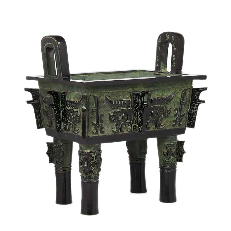 Large tripod ornament, imitation bronze alloy antique-style office opening gift