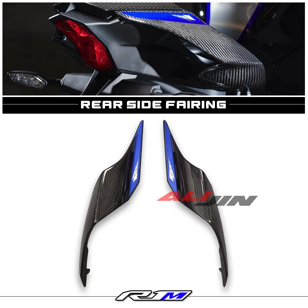 

100% Real Dry Carbon fiber Motorcycle Rear Tail Pillion Seat Side Panels Cowl Fairing For YAMAHA YZF R1M YZFR1 R1 2015-2023 2021