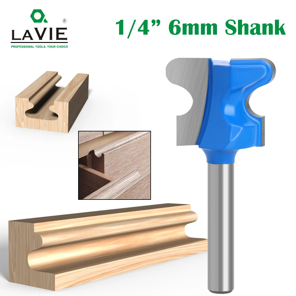 

LAVIE 6mm 1/4" Shank 6.35mm Double Finger Router Bits For Wood Milling Cutter Industrial Grade Bit Woodworking Tools MC01160