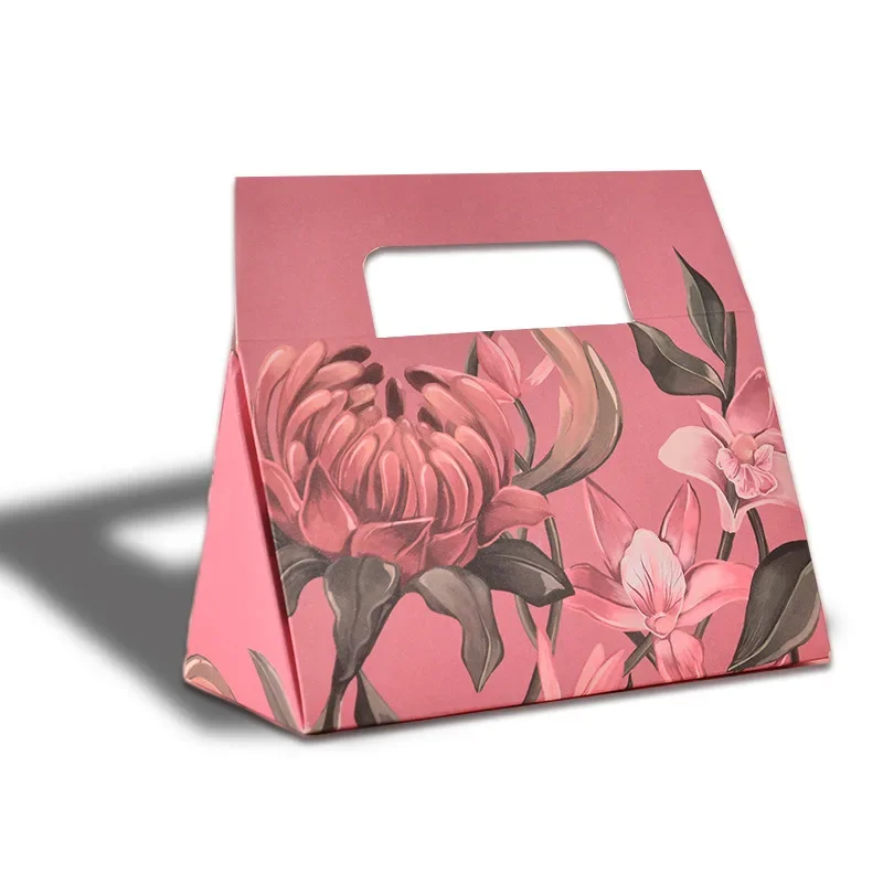 Romantic floral tote gift bag ins style Wedding gifts for guests Birthday Party lipstick cosmetics gift box packaging sac cadeau