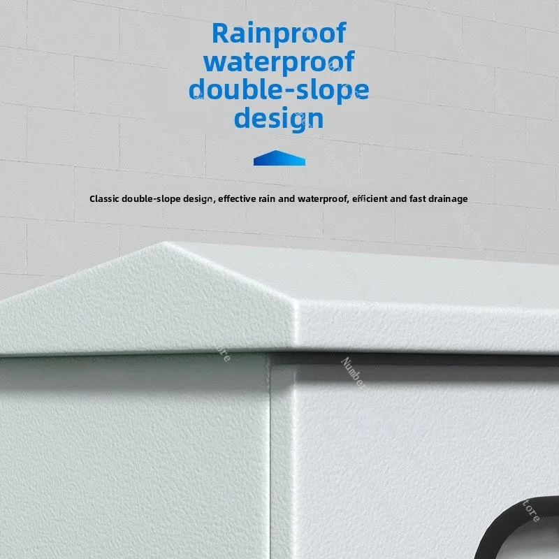 Stainless Steel Double Door Electrical Box, Outdoor Waterproof Weatherproof Enclosure with Lock for Power Distribution