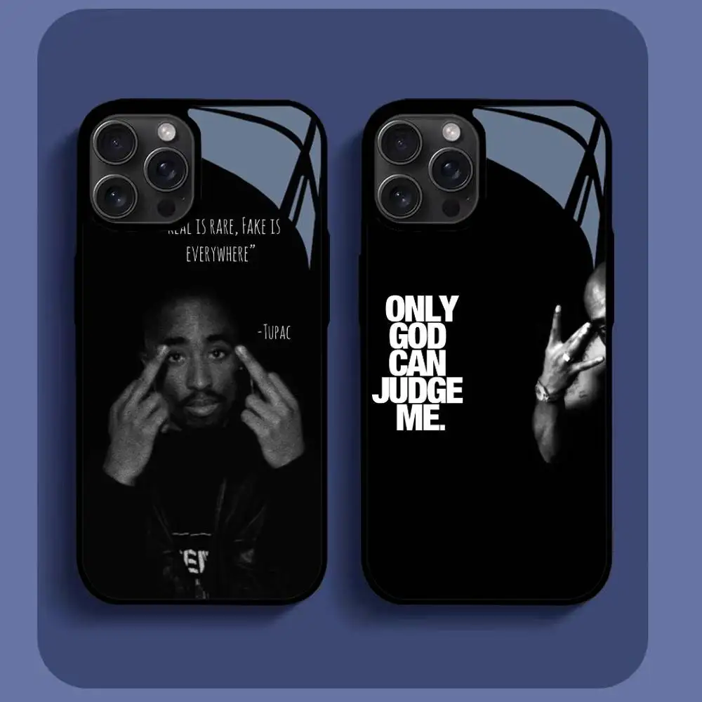 

T-Tupac 2Pac Phone Case For IPhone16 15 14 13 12 11 Pro Xs Max Mini XR X 7 8 Plus Luxury Mirror Hard Funda