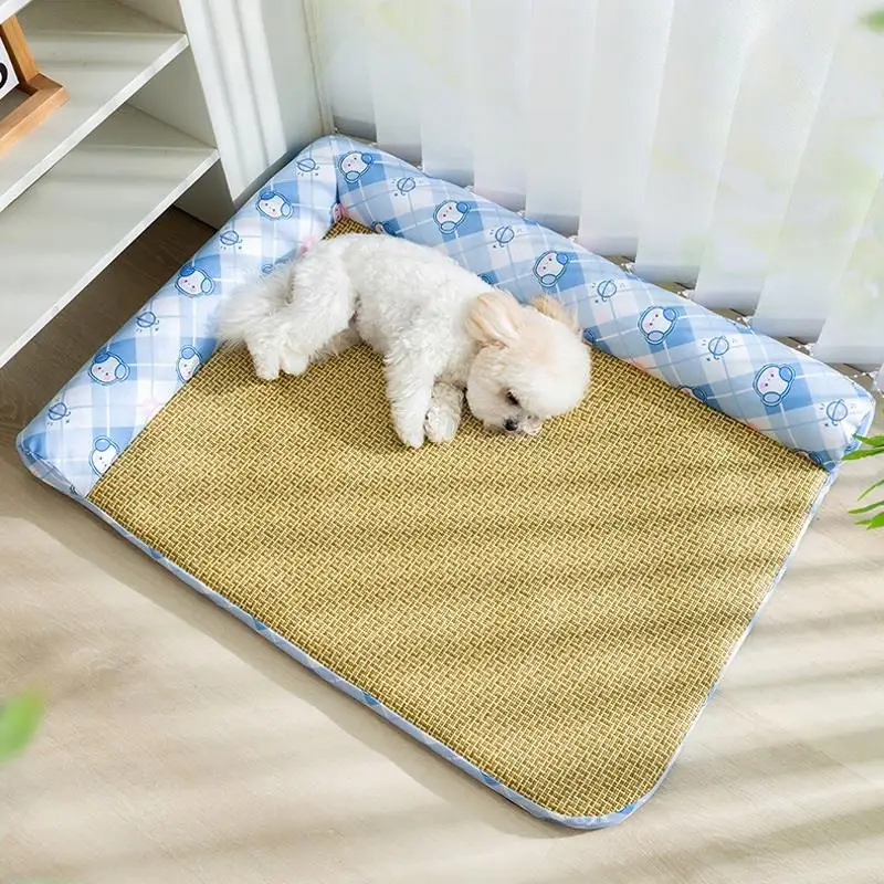 Cool Series L-shaped Pillow Mat Nest For Medium And Large Dogs And Cats Breathable Dog House And Cat Nest Spring And Summer Pet