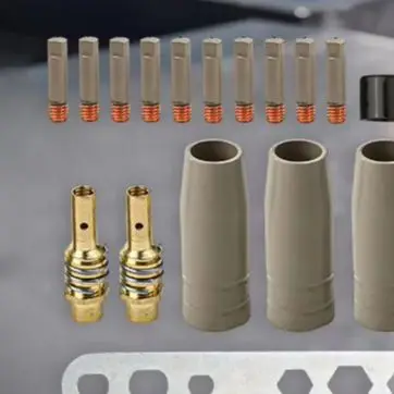 18pCS Coating Protection Nozzle Set For 15AK Airless Welding Torch With 1.0mm Copper Tips And Holders Tool Accessories