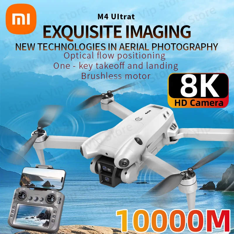 طائرة Xiaomi Mijia S101mex بدون طيار 8k 5g احترافية عالية الدقة وكاميرا مزدوجة بدون فرش كوادكوبتر جوية مع شاشة طائرة تحكم عن بعد