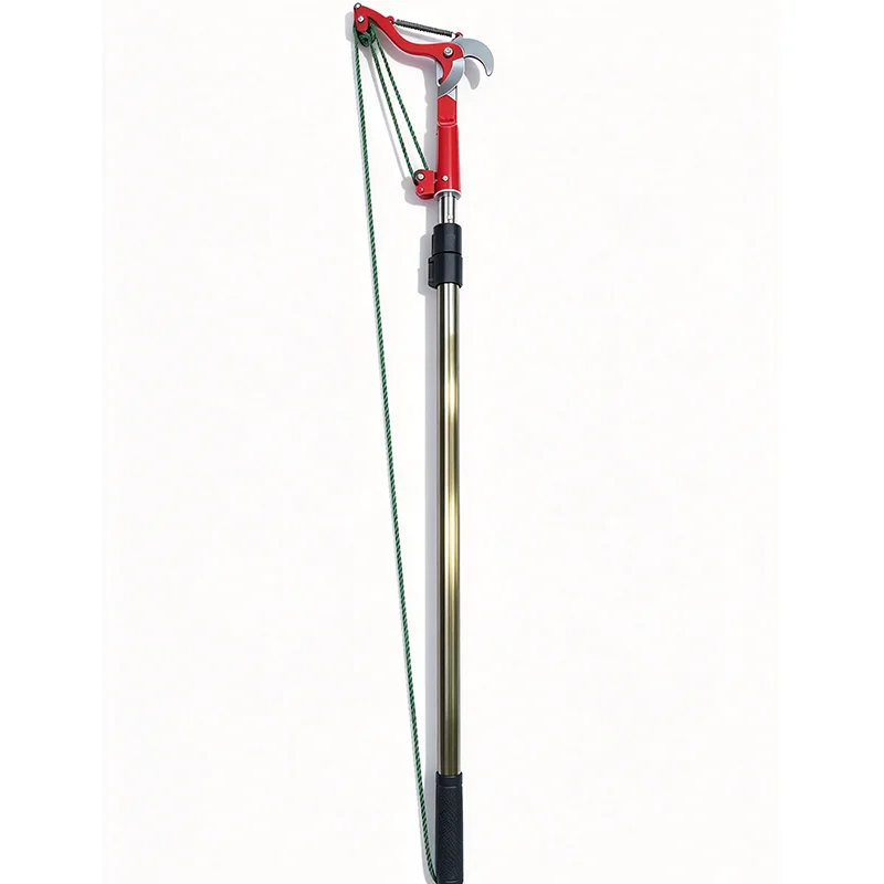 high altitude pruning shears with telescope Thickened long handle aluminum alloy rod branch pruning scissors pulley rope cutting