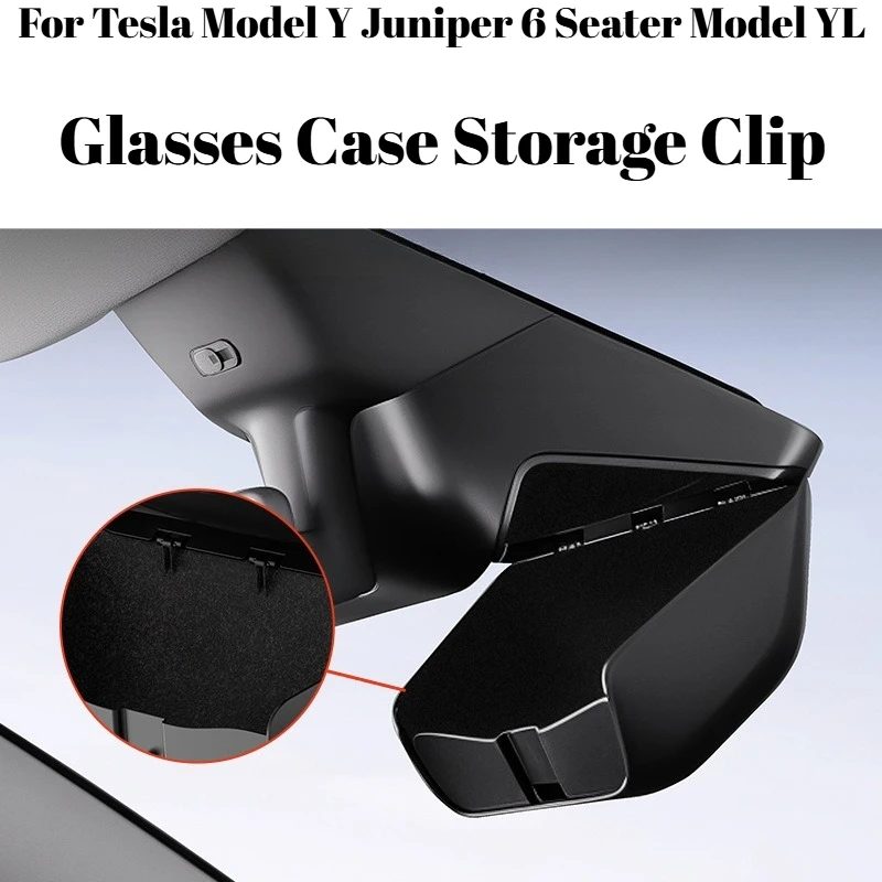 

For Tesla Model Y Juniper 6 Seater Model YL Sunglasses Case Glasses Storage Clip Holder Interior Practical Auto Accessories Part