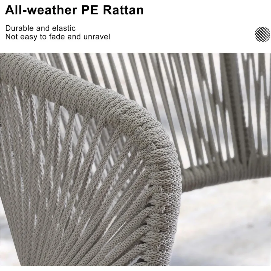 Barkruk op tegenhoogte, set van 2 buitenbarkrukken, moderne barkrukken, rieten barkrukken voor keuken, donkergrijs eilandcha