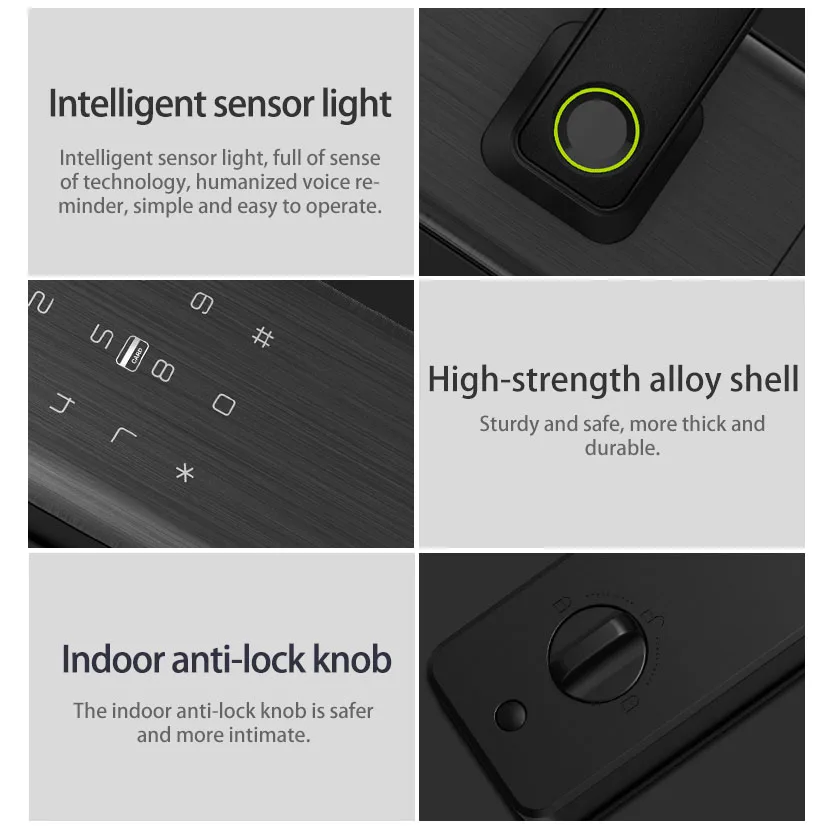 Tuya Smart  Auto Door Lock Card Code Lockout Tagout Fingerprint