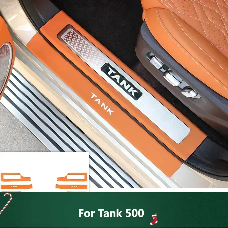 

New! For WEY GWM Tank 500 Leather Threshold Strip Interior Modification Supplies Welcome Pedal Decorative Accessories 2022 2023