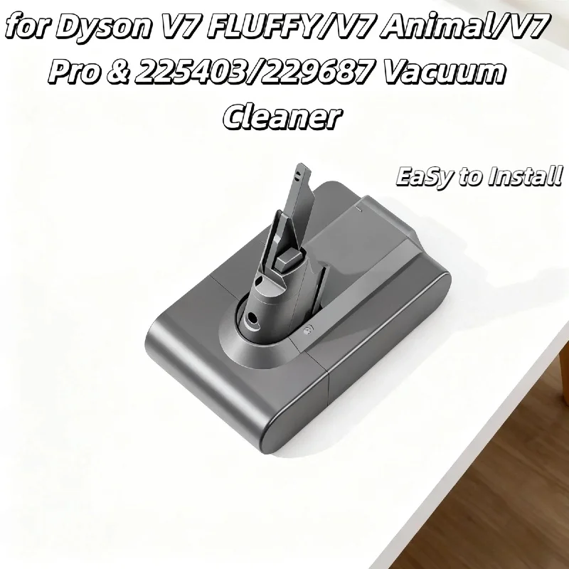 

21.6V 5000mAh 18650 Li-ion Battery – FOR Dyson V7 Series (FLUFFY/Animal/Pro),Works with 225403/229687 Vacuum Cleaner,Chargeable