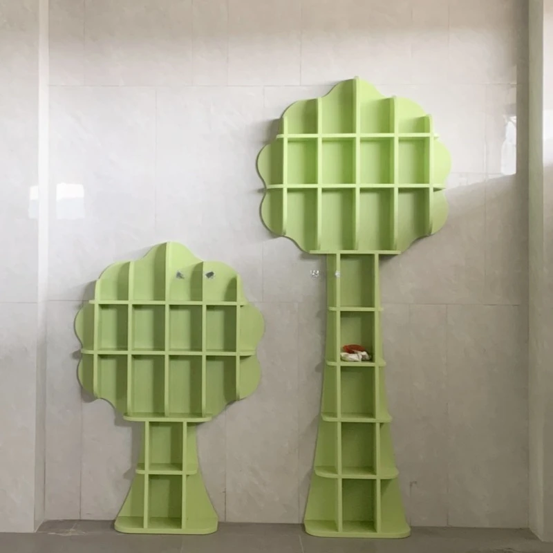 Modern tree design wooden bookshelf creative display room furniture library bookcase reading room furniture