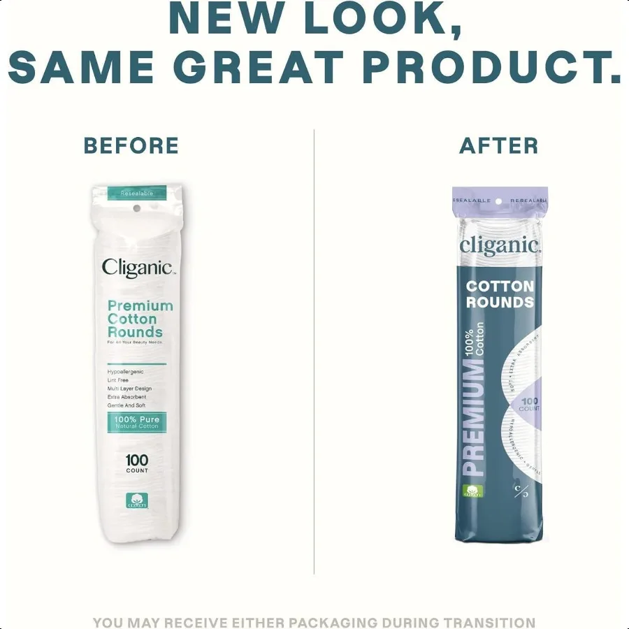 プレミアムコットンラウンド（洗顔用）500枚入り　メイク落としパッド　低刺激性　糸くずの出ない　100%ピュアコットン（パッケージは異なる場合あり）