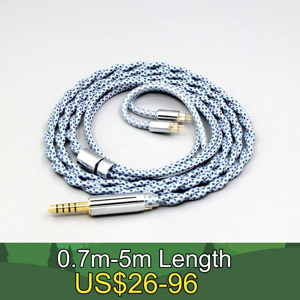 

99% Pure Silver Mix Graphene OCC Shielding Earphone Cable For Vision Ears VE2 VE3 VE4 VE5 VE6 VE6X VE8 1964 ears 64 LN008629