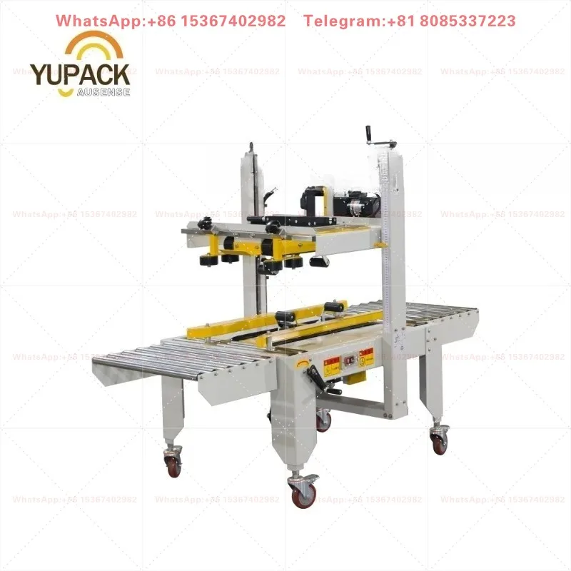 1pcs Heavy Duty Semi Automatic Carton Sealing Machine Case Sealer with Left and Right Drive 20 meters per minute
