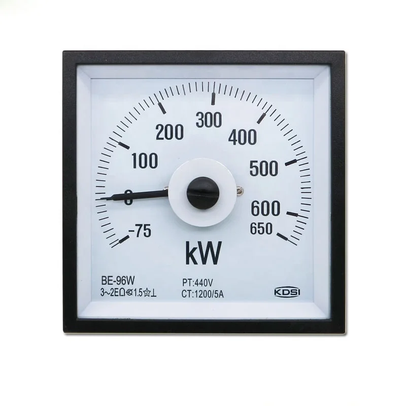 Instant Flexible BE-96W 3P3W -75-650kW 440V 1200/5A Wide Angle Panel Mounting Power Meter