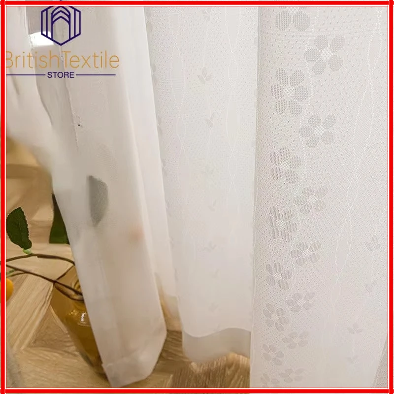 

Japanese-style Curtains for Living Room Bedroom Heat Mirror Veil Thickened Light and Opaque White Tulle Window Screen Balcony