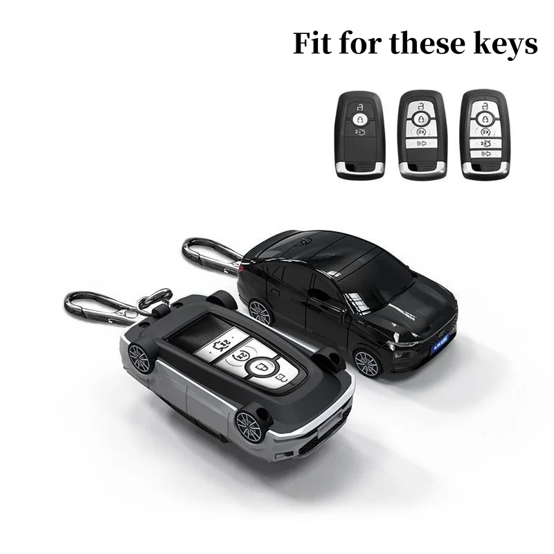 For Ford Fusion Mondeo Key Cover Car Model Key Protective Case Creative Personalized Gift Car Key Pack Buckle Accessories