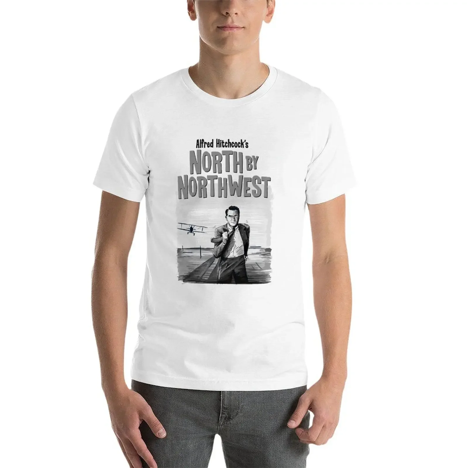 2026 Alfred Hitchcock North By Northwest Movie T‑Shirt Hippie Oversized Short Sleeve Men Streetwear Tee Top