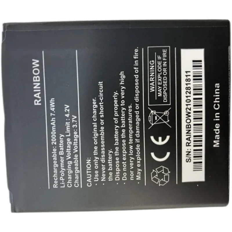 For Wiko 5222 Rainbow Jam New Large Capacity Mobile Phone Battery 2000MAh
