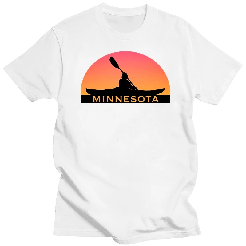 2019 Fashion Men T shirt MINNESOTA Kayak Souvenir Tshirt I Love Kayaking  100% Cotton