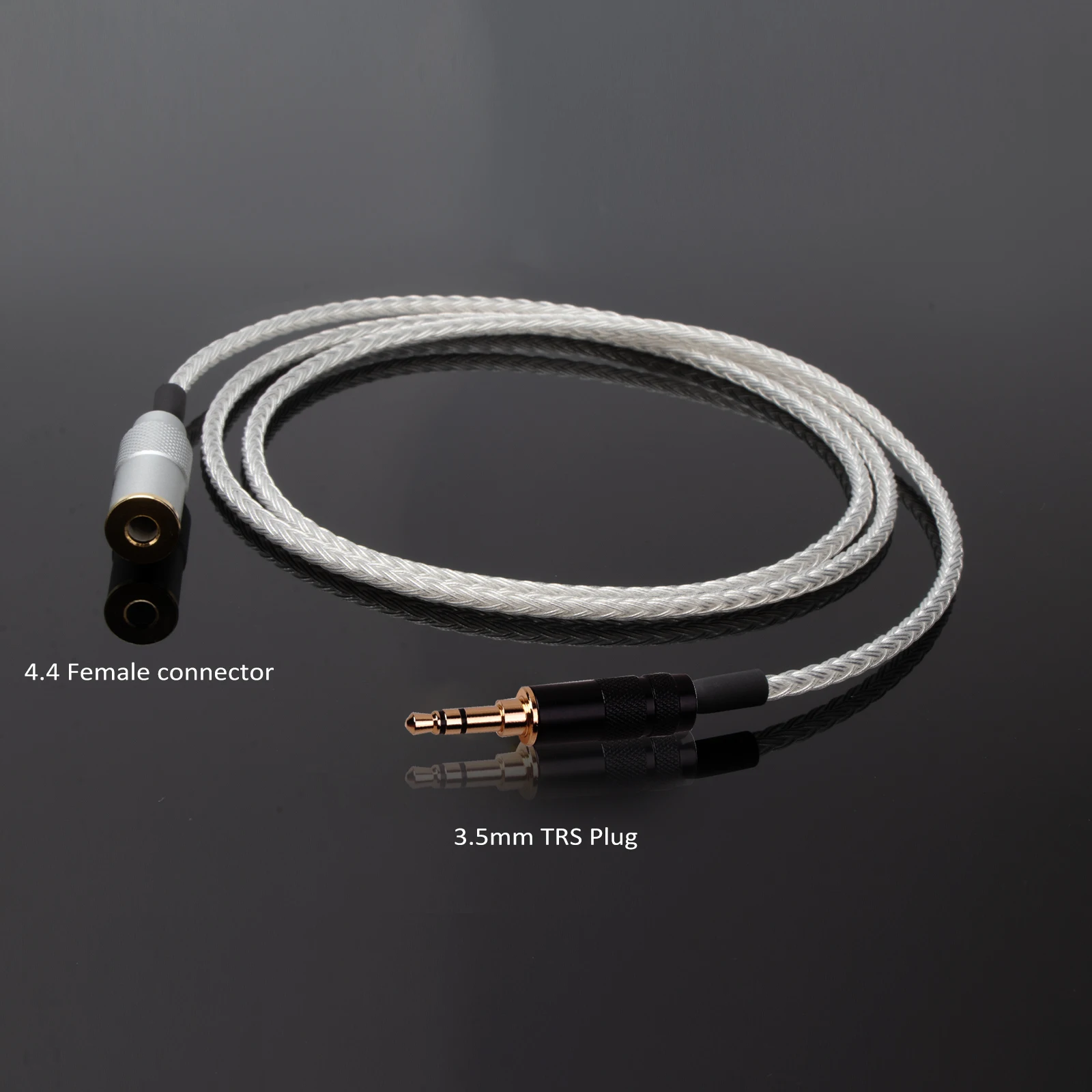 HiFi 7N OCC 16Cores Silver Plated Earphone Extension Cable 4.4mm Female to 6.35mm 3.5mm 4.4mm 2.5mm xlr male Audio Adapter Cable