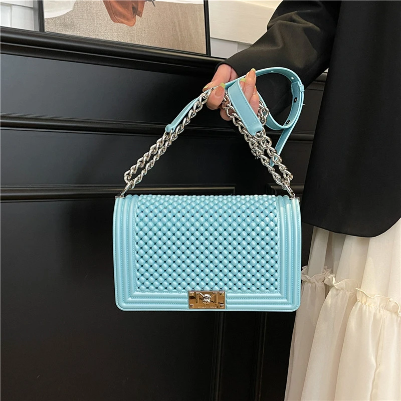 

Classic Designer Inspired Shoulder Bag - Genuine Leather Women's Crossbody Purse With Gold-Tone Hardware & Protective Feet