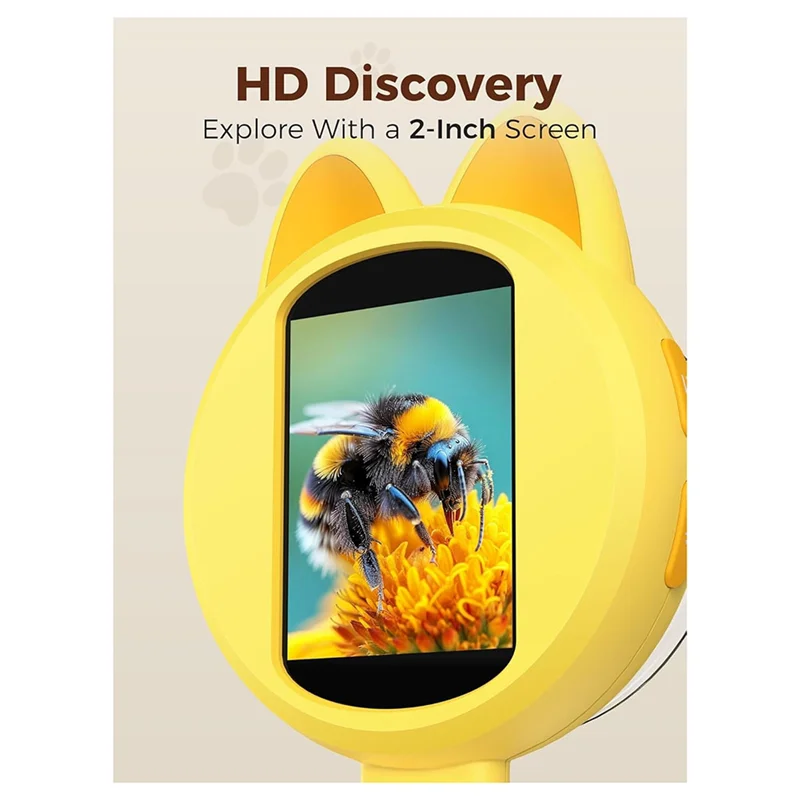 Microscope For Kids - 2 Inches LCD Screen With 8 Led Lights Portable Kid Mini Scope - Learning For Kids