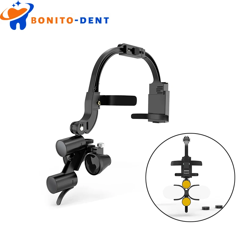 Dental Loupes Light Surgical Headlight Lab Magnifier Glass Binocular Headlamp Magnifying