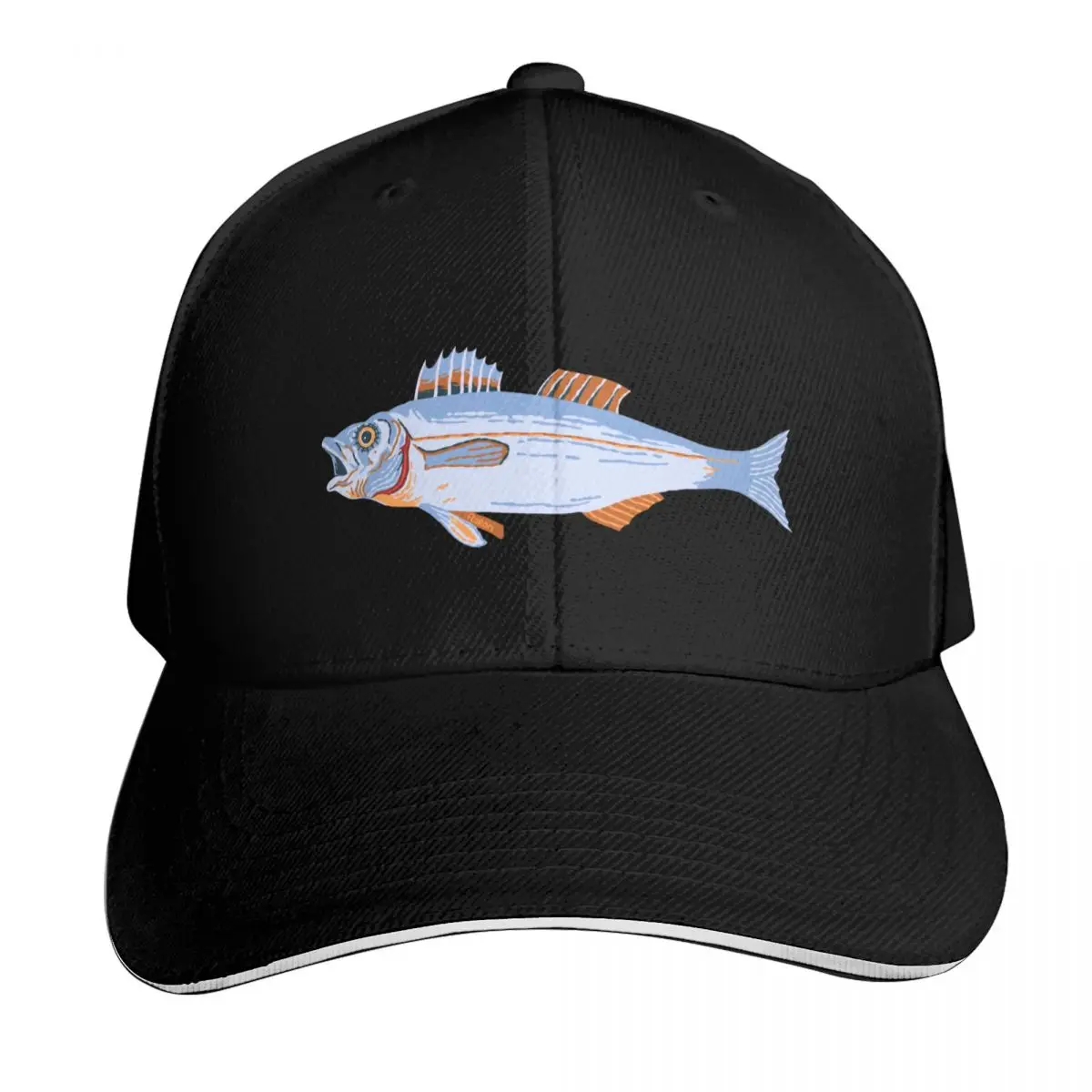 Pompeii Marine Mosaic Baseball Cap Cotton Twill Breathable Contrast Two Tone Brim Snapback Flat Bill