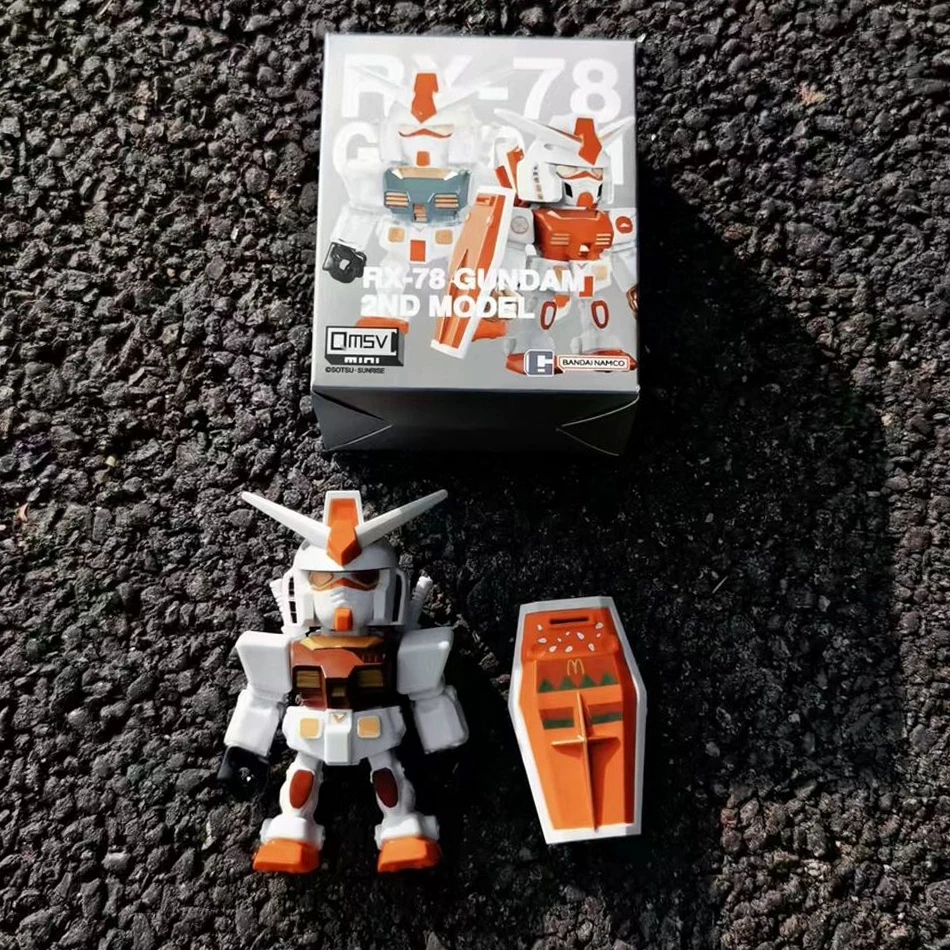 Mcdonald gundams figura qmsv Rx-78-2 distante angus móvel terno estatueta de ação modelo colecionável estátua robô kits brinquedo presentes