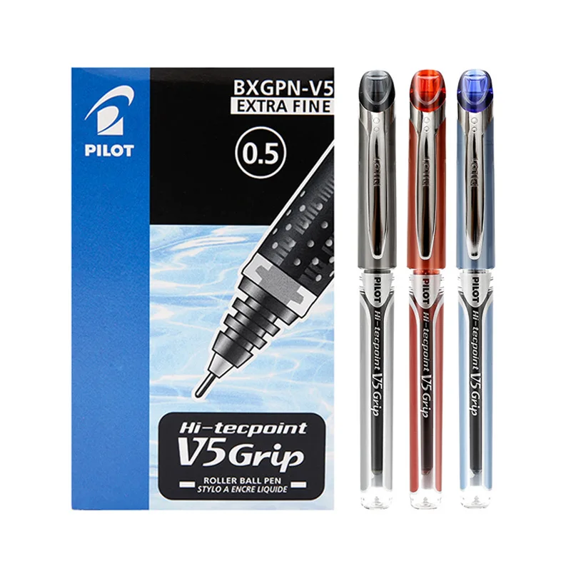 

Гелевая ручка Japan Pilot BXGPN-V5 GRIP, обновленная версия, гладкая ручка с нейтральными гелевыми чернилами, 0,5 мм, тонкая ручка, школьные канцелярские принадлежности