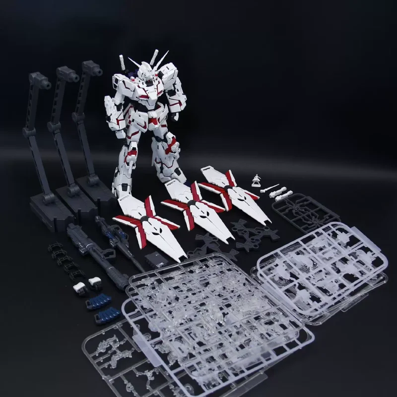 Em estoque shenshou modelo unicórnio mgex 1/100 RX-0 kit de montagem de brinquedo figura de ação anime sem lâmpada grupo robô presentes