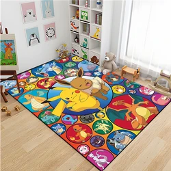 Japanese Anime Pokemon Pikachu Large Area Rug 3D Carpet Home for Living Room Kids Bedroom Sofa Doormat Decor Children Floor Mats