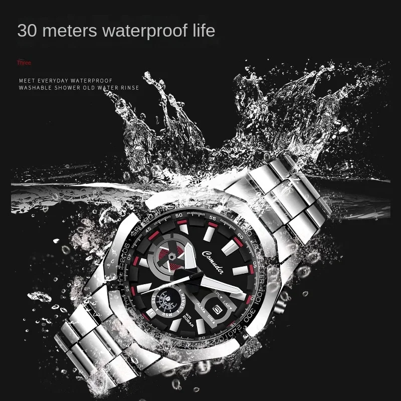 Men\'s Quartz Watch Campus Sports Students Men Watchs Waterproof Luminous Stainless Steel Men\'s Watches Reloj Hombre