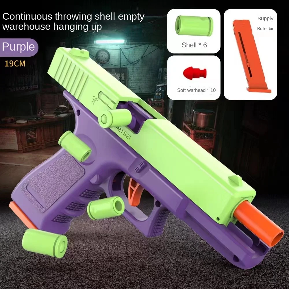 Kid gift soft bullet toy gel blaste Handgun black Glock Pistol EVA Foam Darts Bullets Gun Simulation Model Pistol Beginner