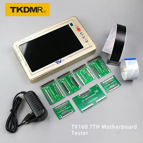 TKDMR-Outils de test de carte mère TV, convertisseur Vbyone et LVDS vers HDMI avec sept plaques d'adaptation, TV160 7th