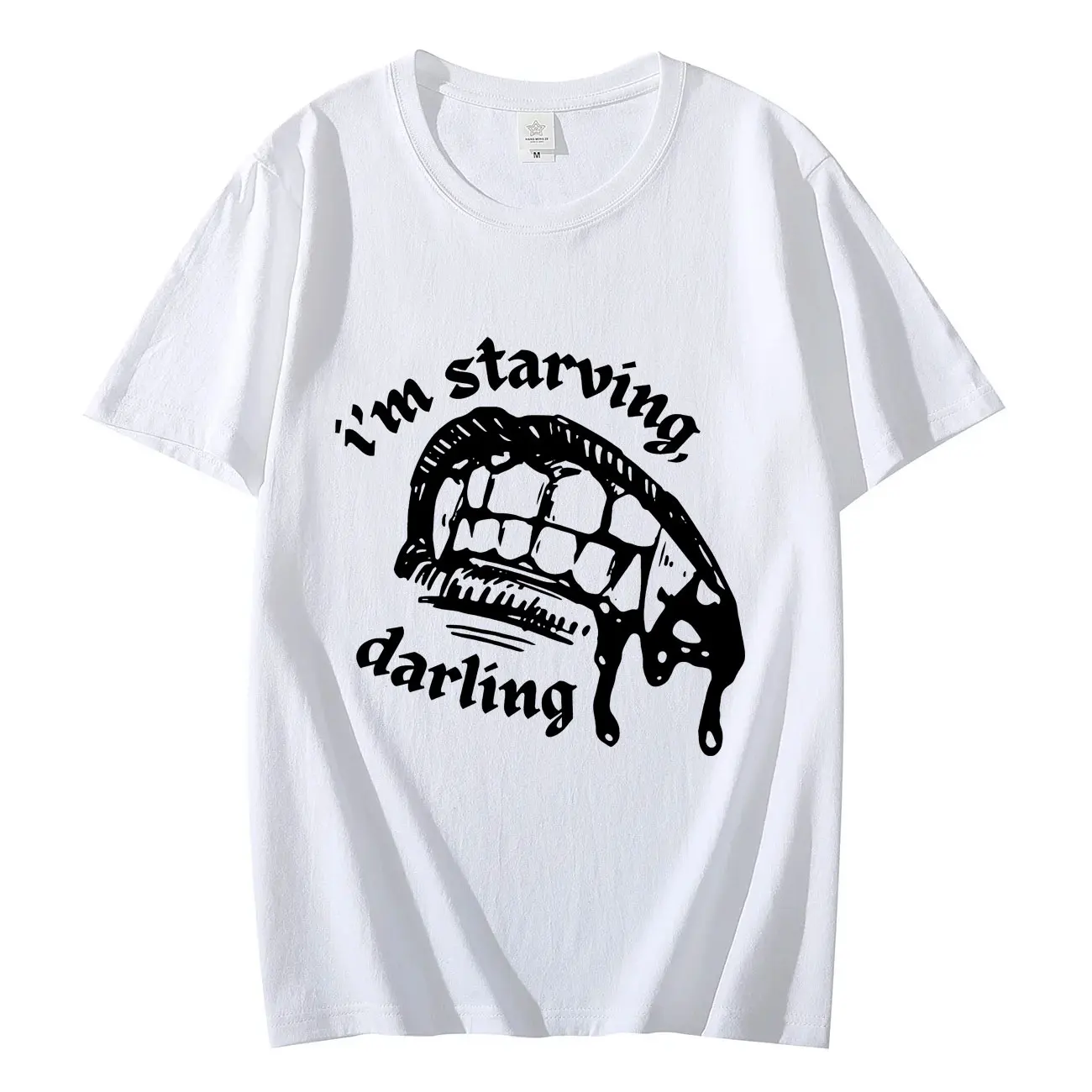 Singer Hozier Eat Your Young Lyric I'm Starving Darling Graphic T Shirts Rock Gothic Vintage T-shirt Unisex Casual Cotton Tees