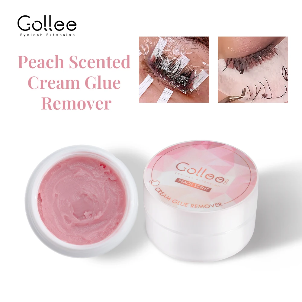 

Крем-ремувер для снятия наращенных ресниц Gollee Lash Glue, быстрое удаление за 60-90 секунд, с ароматом персика, не вызывает раздражения, профессиональный, для макияжа