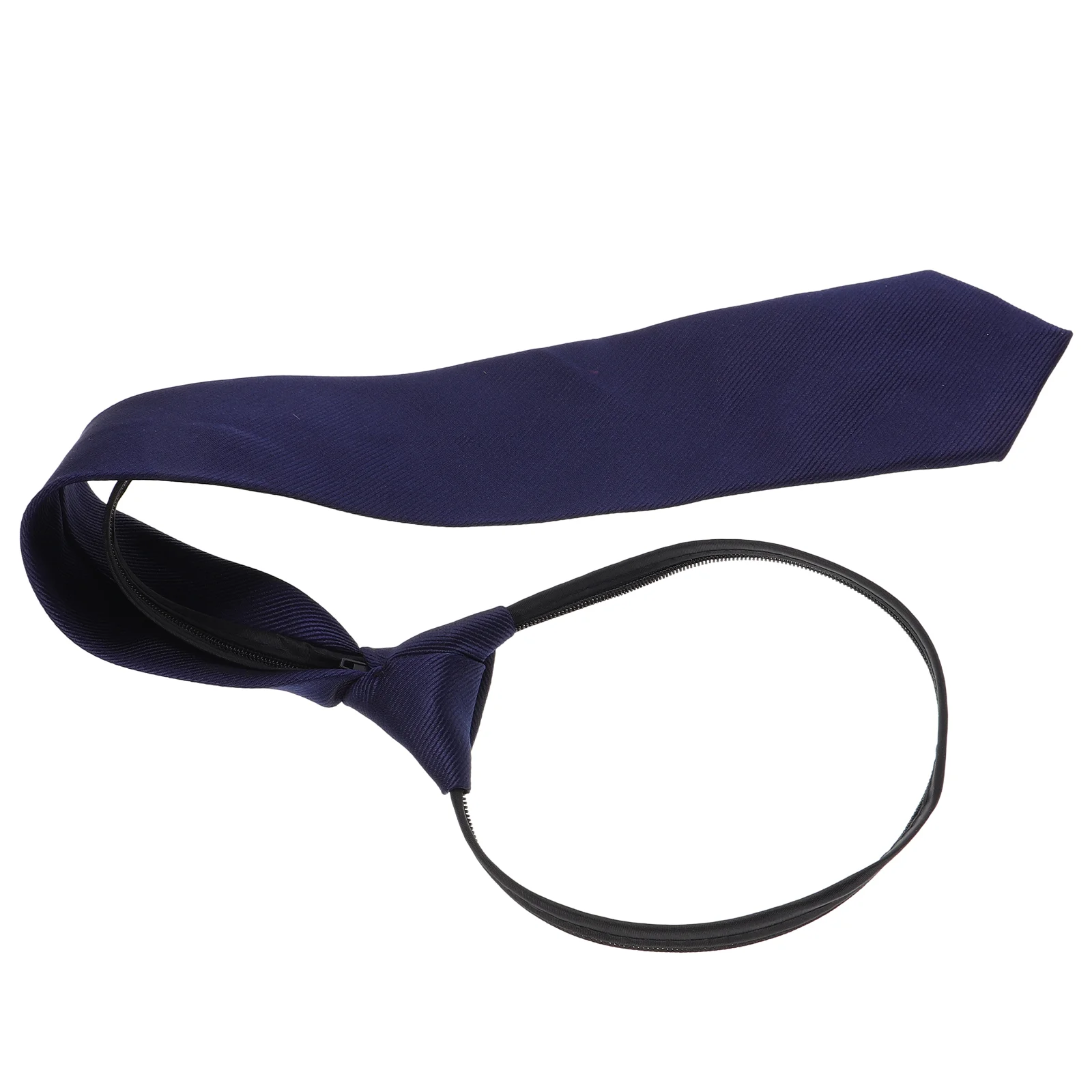 Men's Zipper Lazy Pre Tied Boys Tie Professional Polyester Business Formal School Tie Pre Tied Neckties