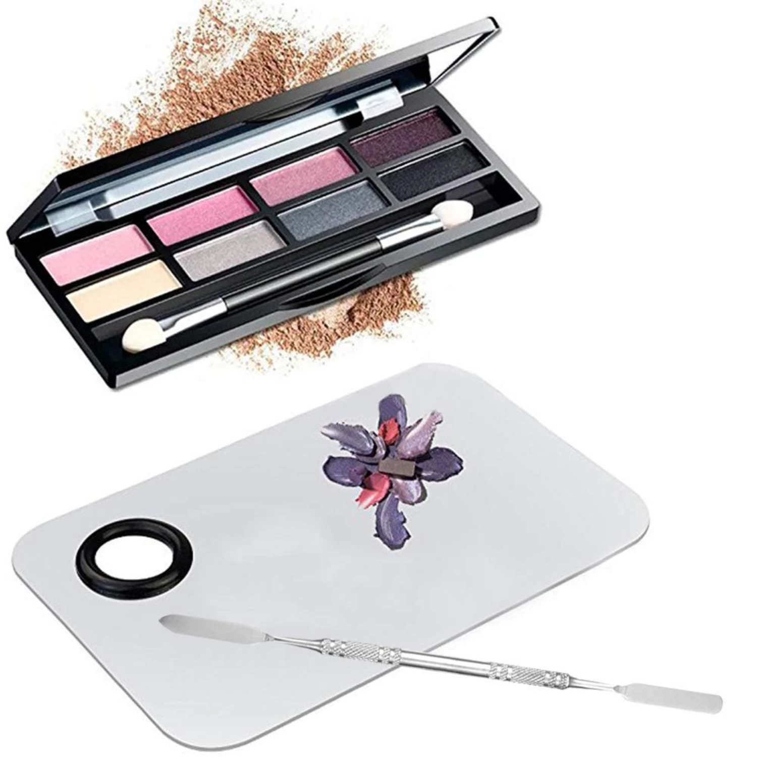 Effortless Style and High-Quality Mixing Palette for Makeup Artists and Enthusiasts - Professional, Easy to Clean, Perfect for E