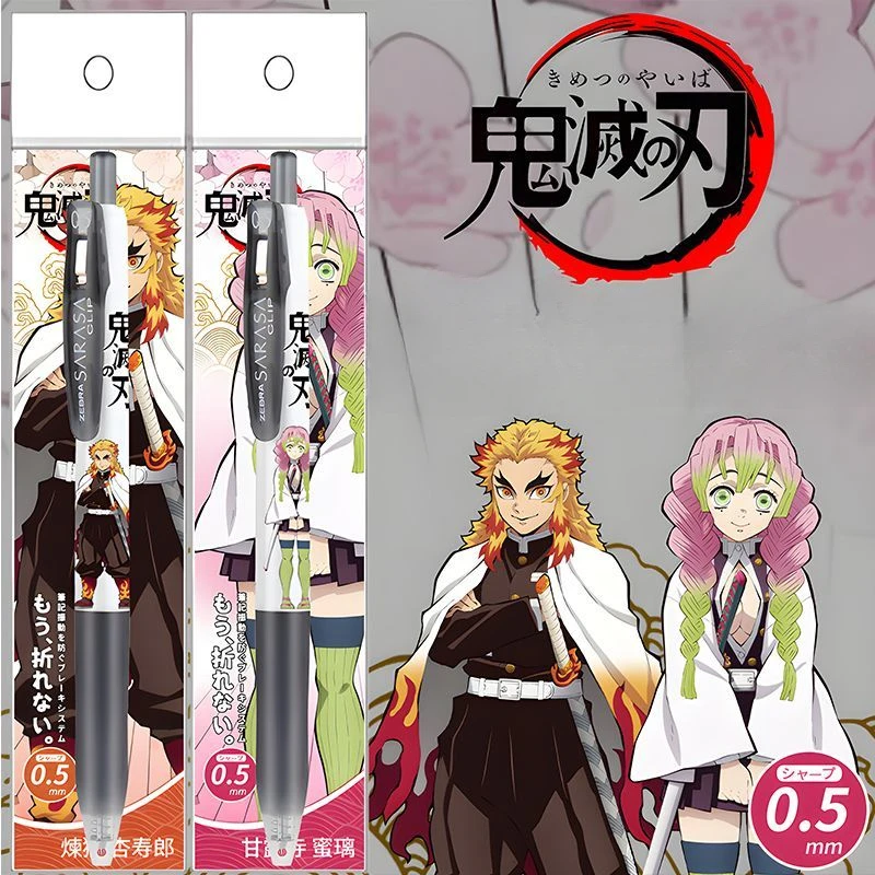 Demon Slayer Tokitou Muichirou Rengoku Kyoujurou Giyu Tomioka Gel Pen Anime Peripherals Cartoon Ballpoint Pen Kawaii Stationery