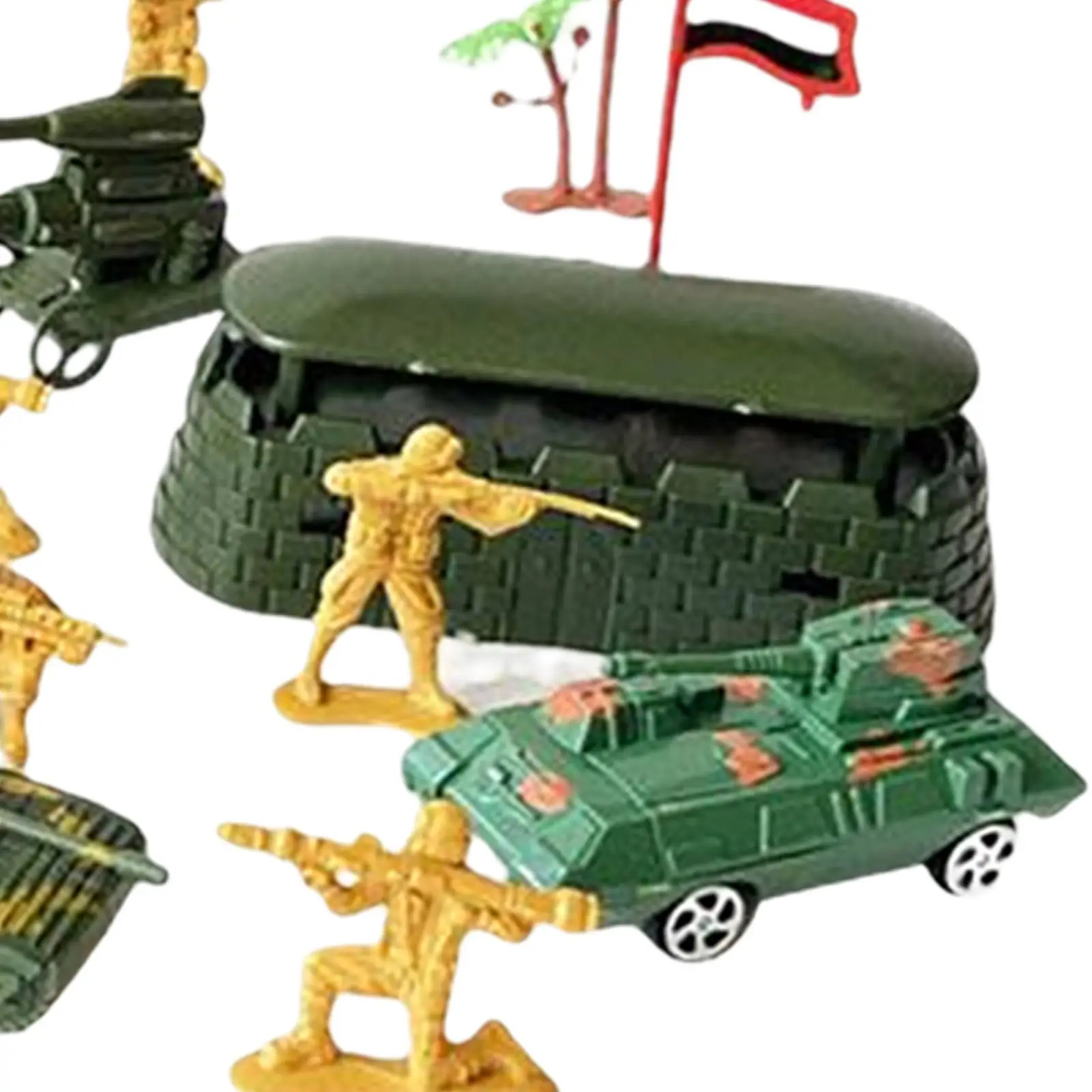 25Pcs 5cm Action Figure with Tanks Model Playset DIY Accessories