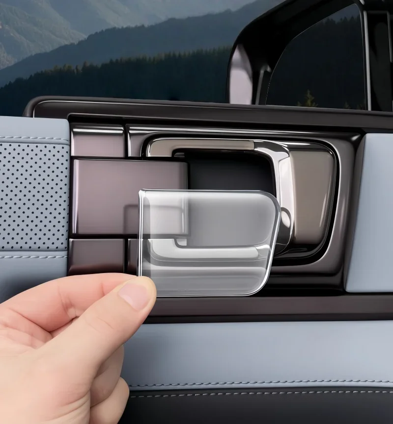 Car Window Regulator Panel Button Protective Film Fit for BYD Leopard 5 23-25 Modified Car Interior Door Cup Protector Sticker