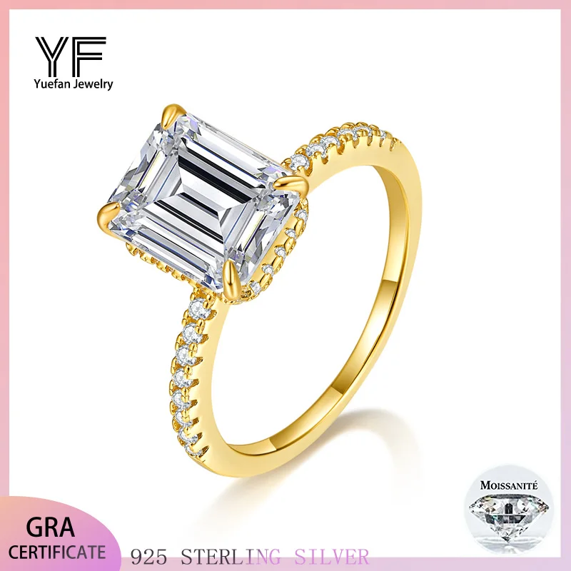 

S925 Silver Moissanite The city ofl lusion Ring 1-4CT D VVS1 Certified Valentine's Day 2025 Gift Hip Hop Style Jewelry